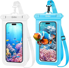Gritin wasserdichte Handyhülle IPX8 2er-Pack für Smartphone bis
