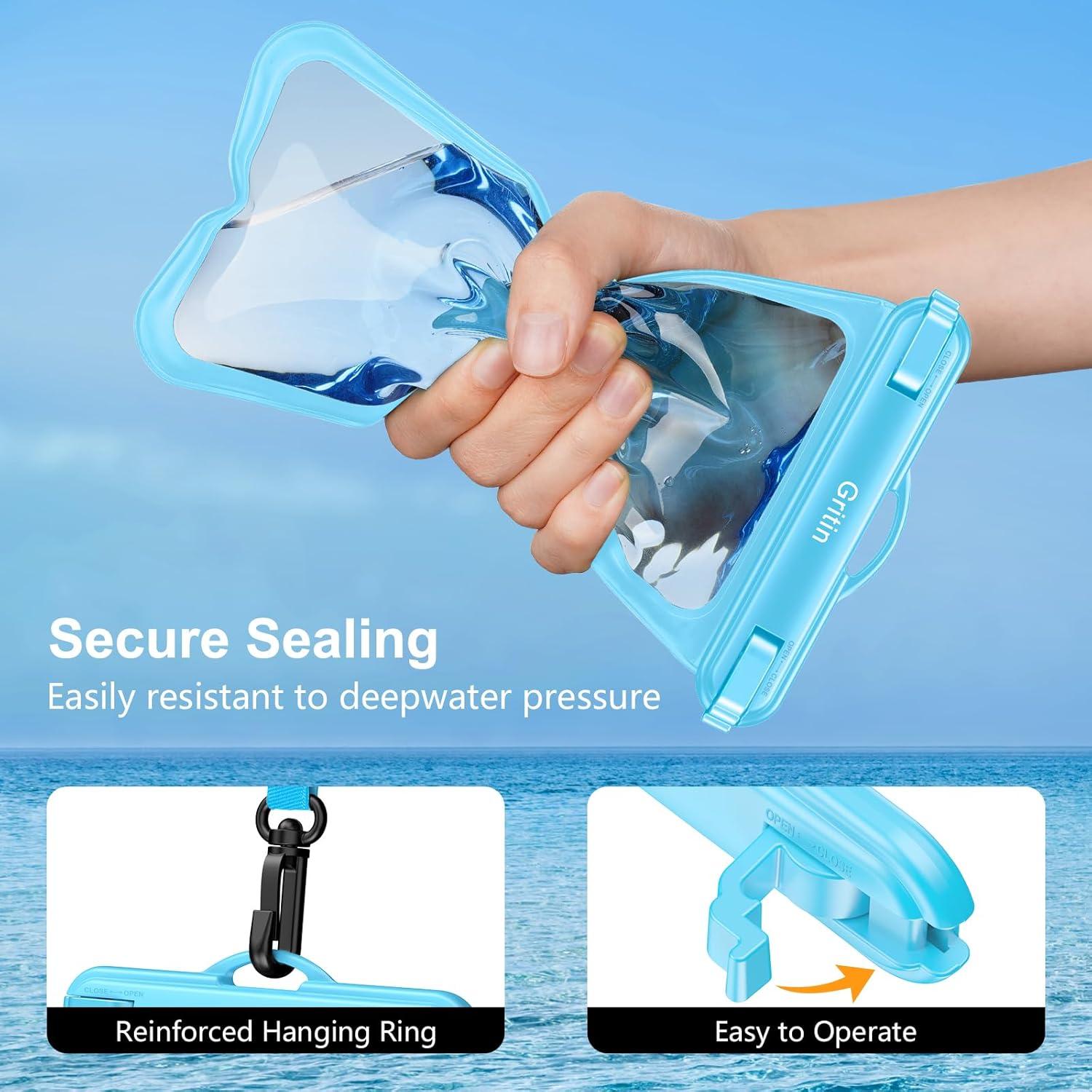 Wasserdichte Handyhülle 2er Pack IPX8 Unterwasser Handytasche 7'' Smartphone