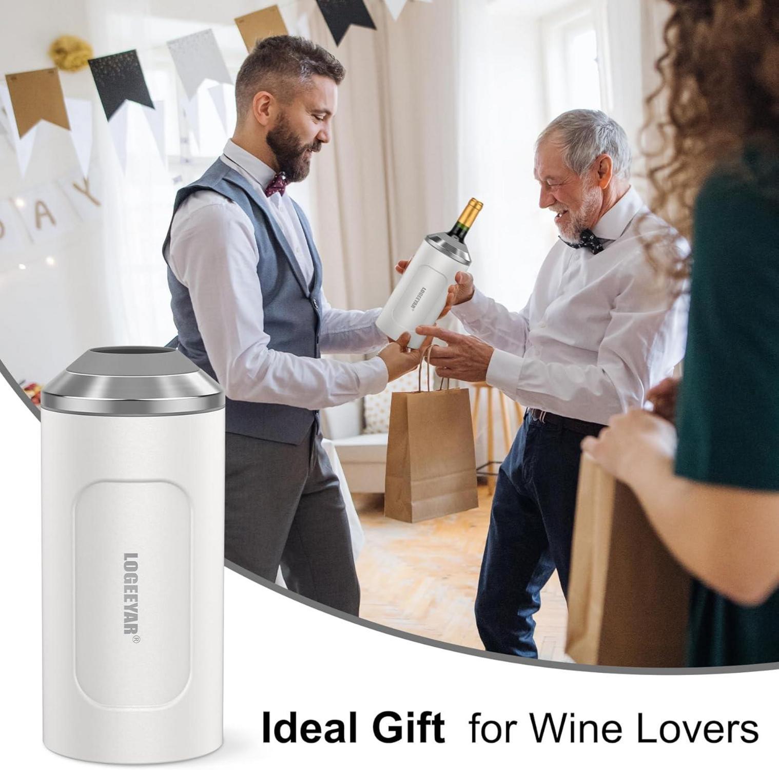 Champagnerkühler 750ml Edelstahl Doppelwandiger Weinkühler Tragbar Outdoor