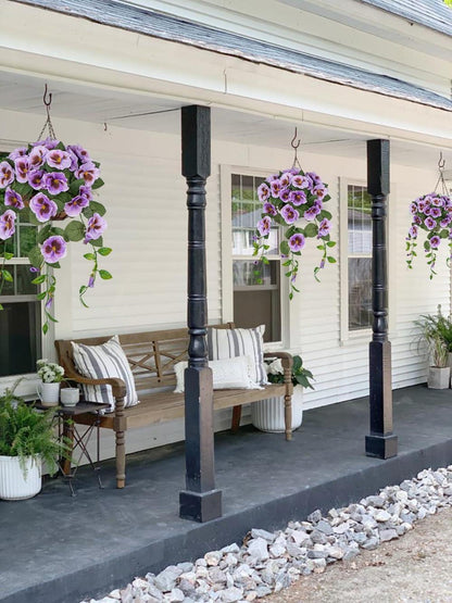 Kunstblume Stiefmütterchen Hängende Pflanze 70 cm Grünviolett