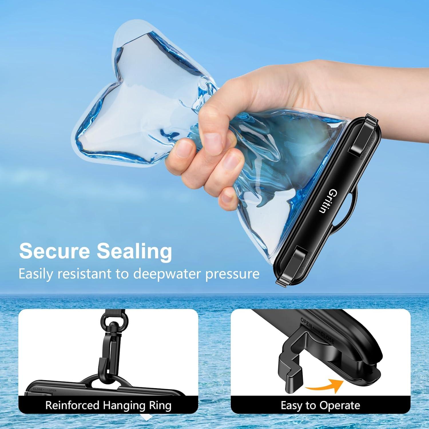 Wasserdichte Handyhülle 2 Stück IPX8 Unterwasser bis 7 Zoll