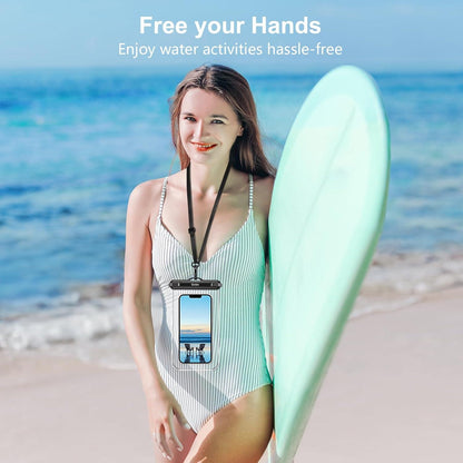Gritin wasserdichte Handyhülle 2 Stück Schwarz IPX8 7'' Waterproof Case