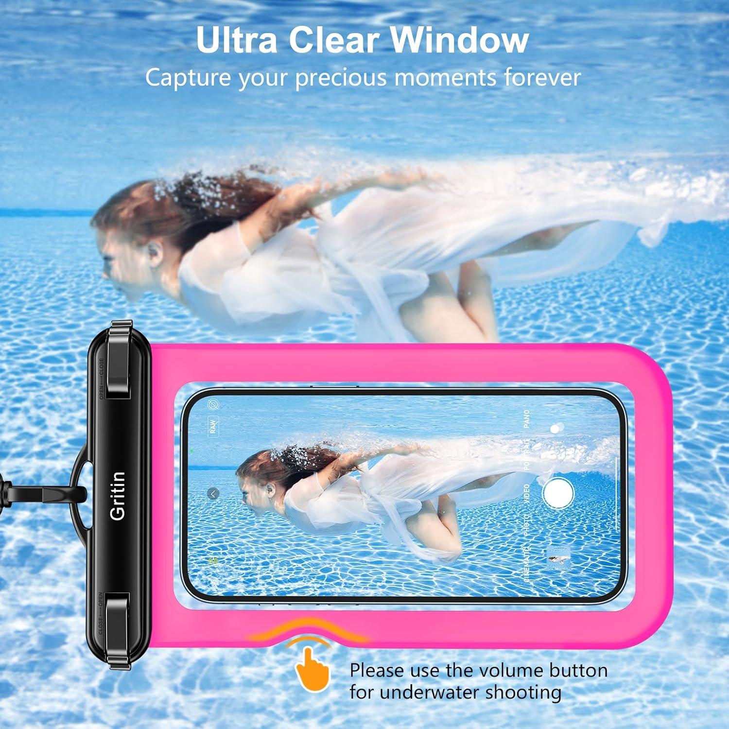 Wasserdichte IPX8 Unterwasser Handyhülle 2er-Pack mit