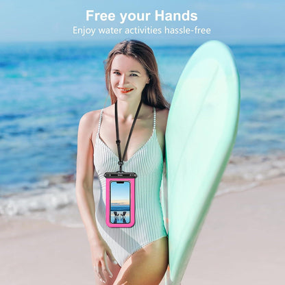 Wasserdichte Handyhülle 2er Pack IPX8 Unterwasser Waterproof Phone Case 7'' - Schwarz & Rot