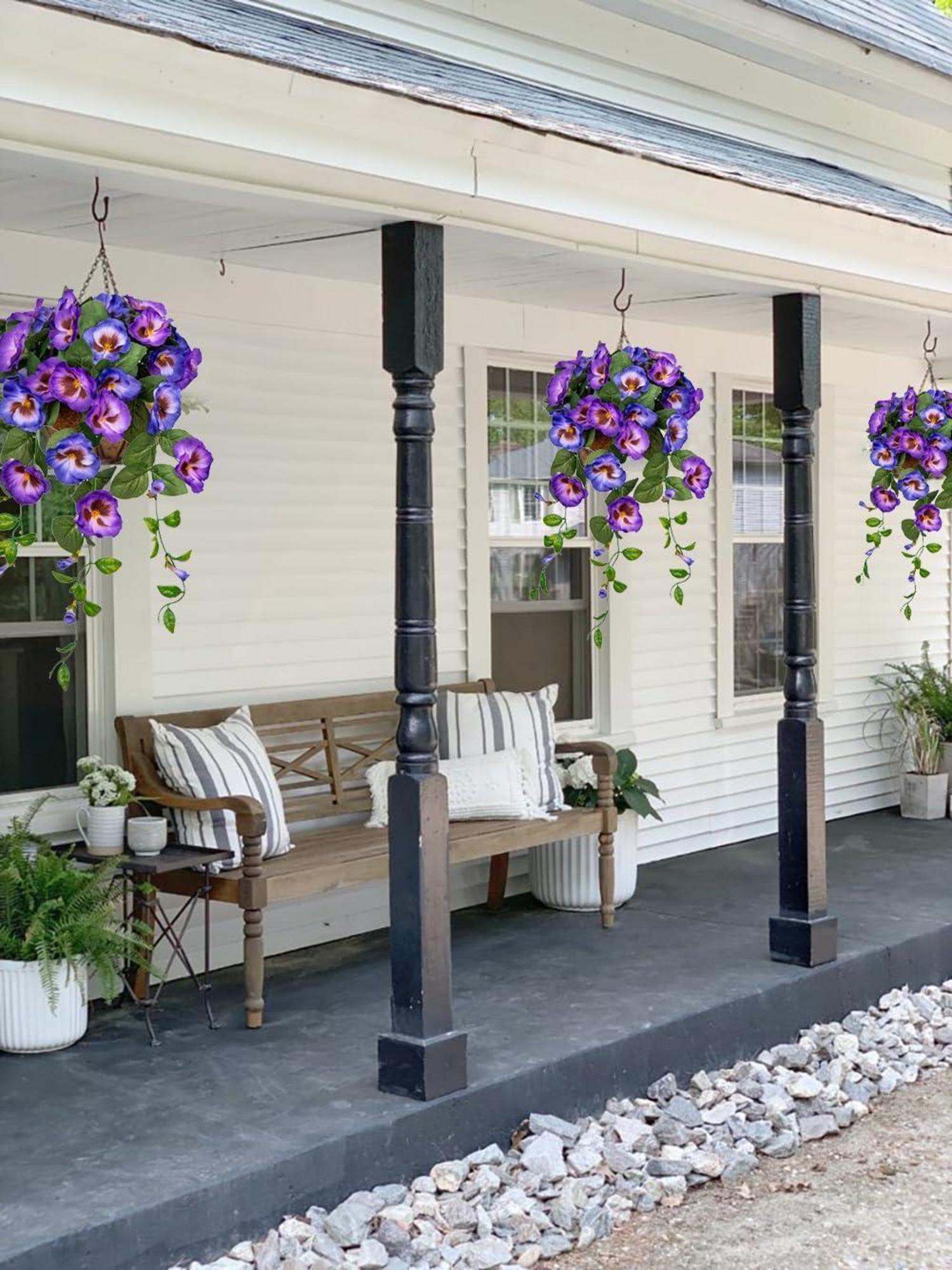 Kunstblumen Stiefmütterchen Hängend Künstliche Blumen Pansy 70cm