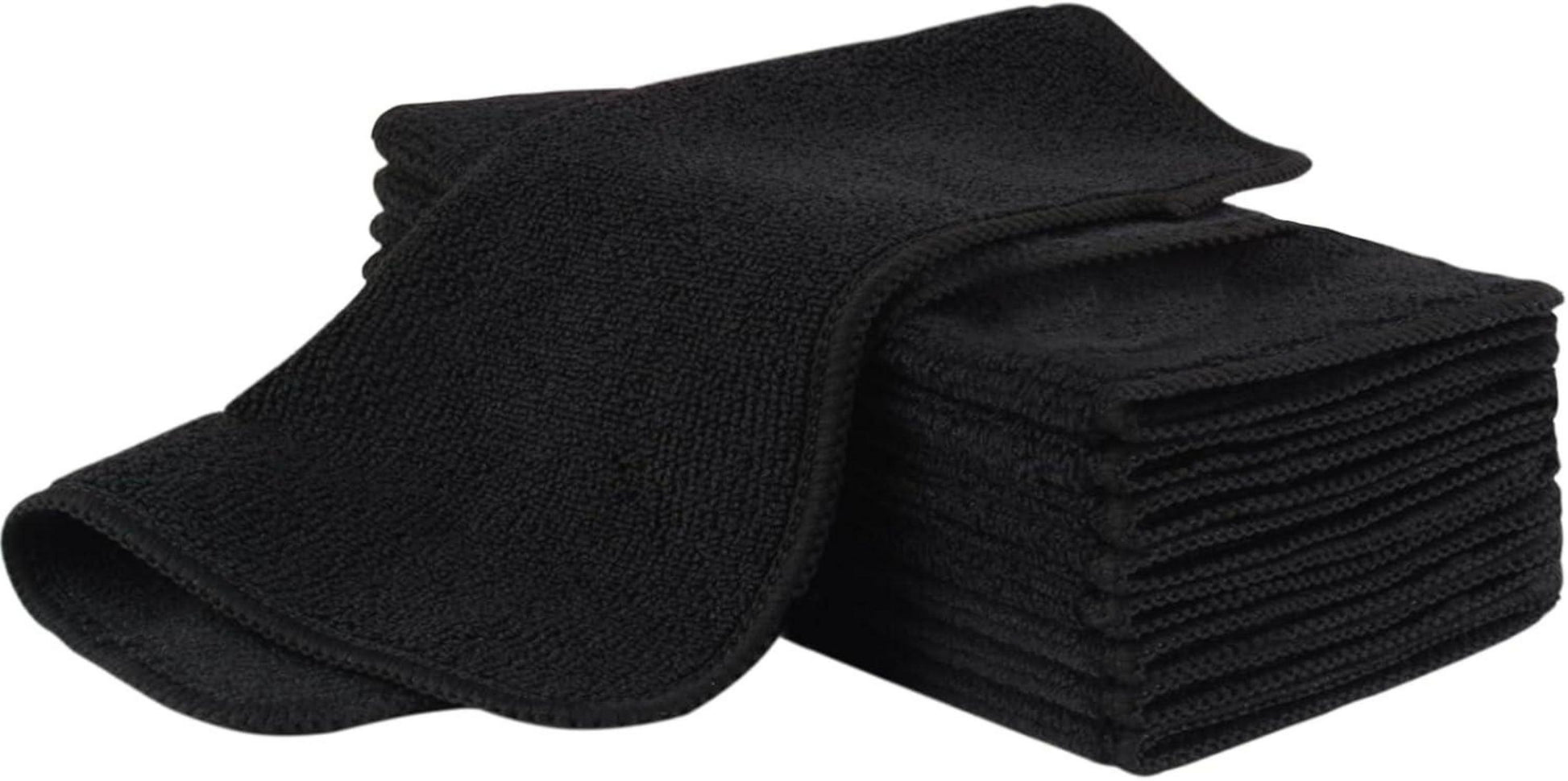 9er-Pack schwarze Mikrofasertücher 20x20cm super saugfähig und langlebig