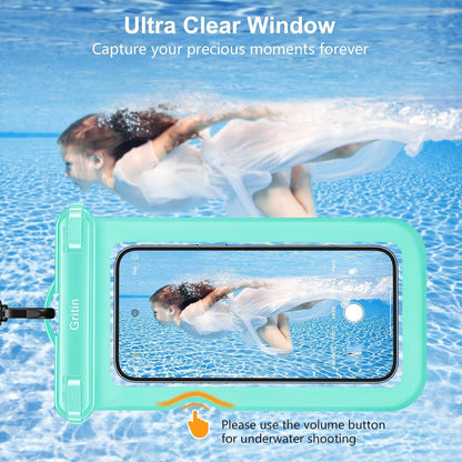 Wasserdichte Unterwasser Handyhülle IPX8 2er Pack Cyan & Pink