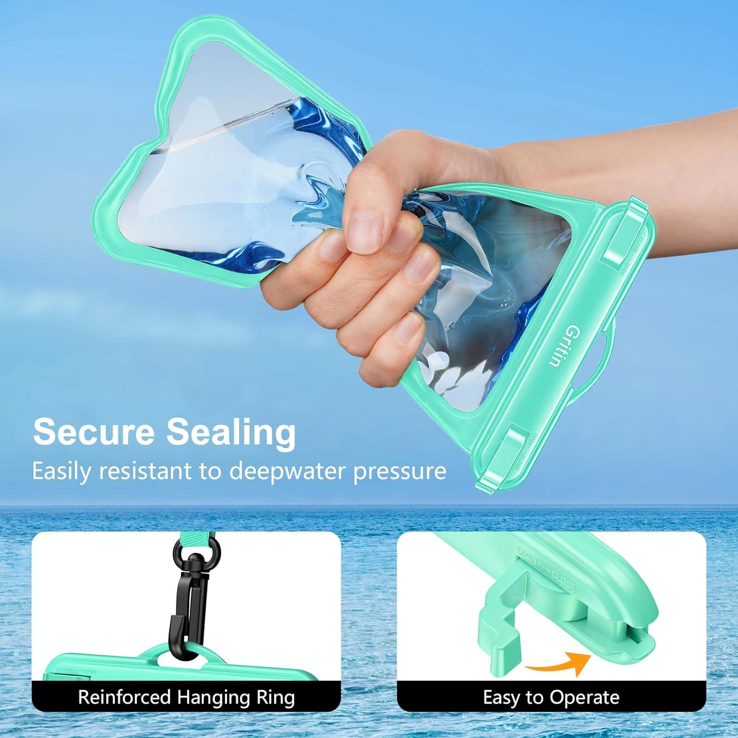 Wasserdichte Handyhülle IPX8 2er-Pack Unterwasser Handytaschen 7 Zoll