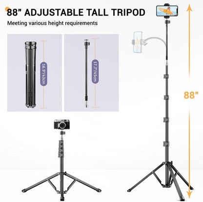 Victiv 224cm Hoch Flexibles Aluminium Handy Kamera Stativ
