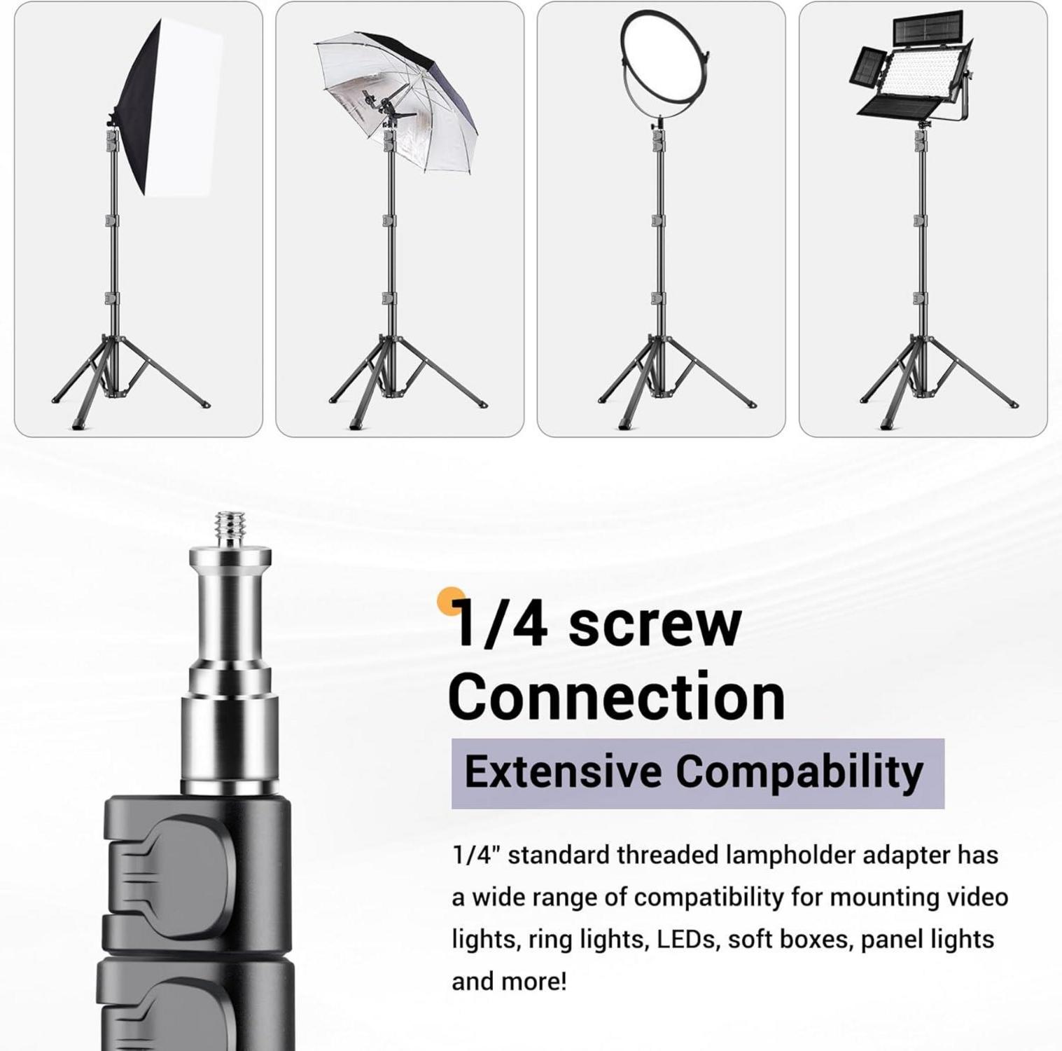 Victiv 224cm Handy Stativ mit Schwanenhals für Canon DSLR & iPhone 15