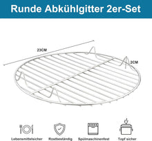 Onader Rund Abkühlgitter 2er Set Edelstahl Kuchengitter 23cm