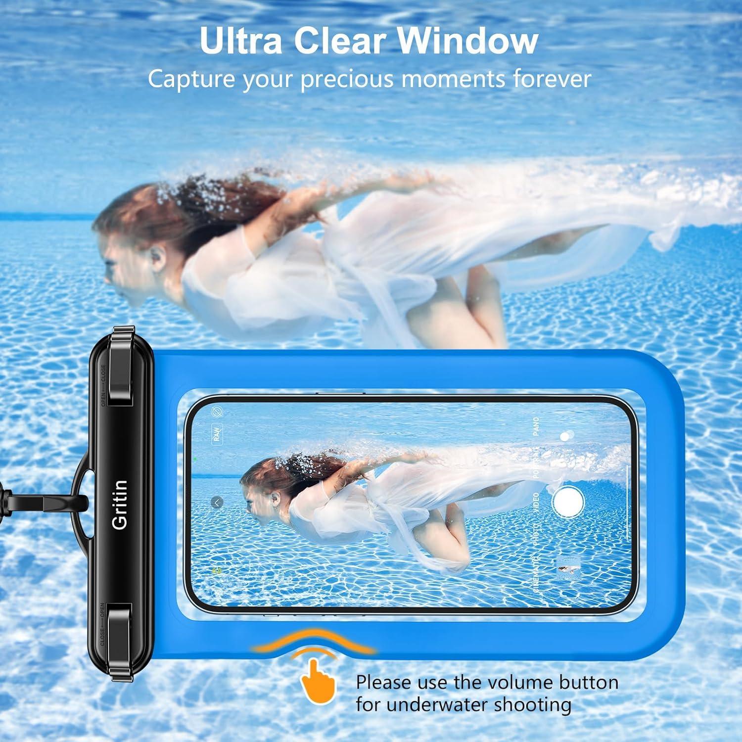 Wasserdichte IPX8 Unterwasser Handyhülle 2er-Pack Handytaschen