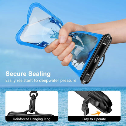 Wasserdichte Handyhülle 2er Pack IPX8 Unterwasser Handytasche bis 7 Zoll