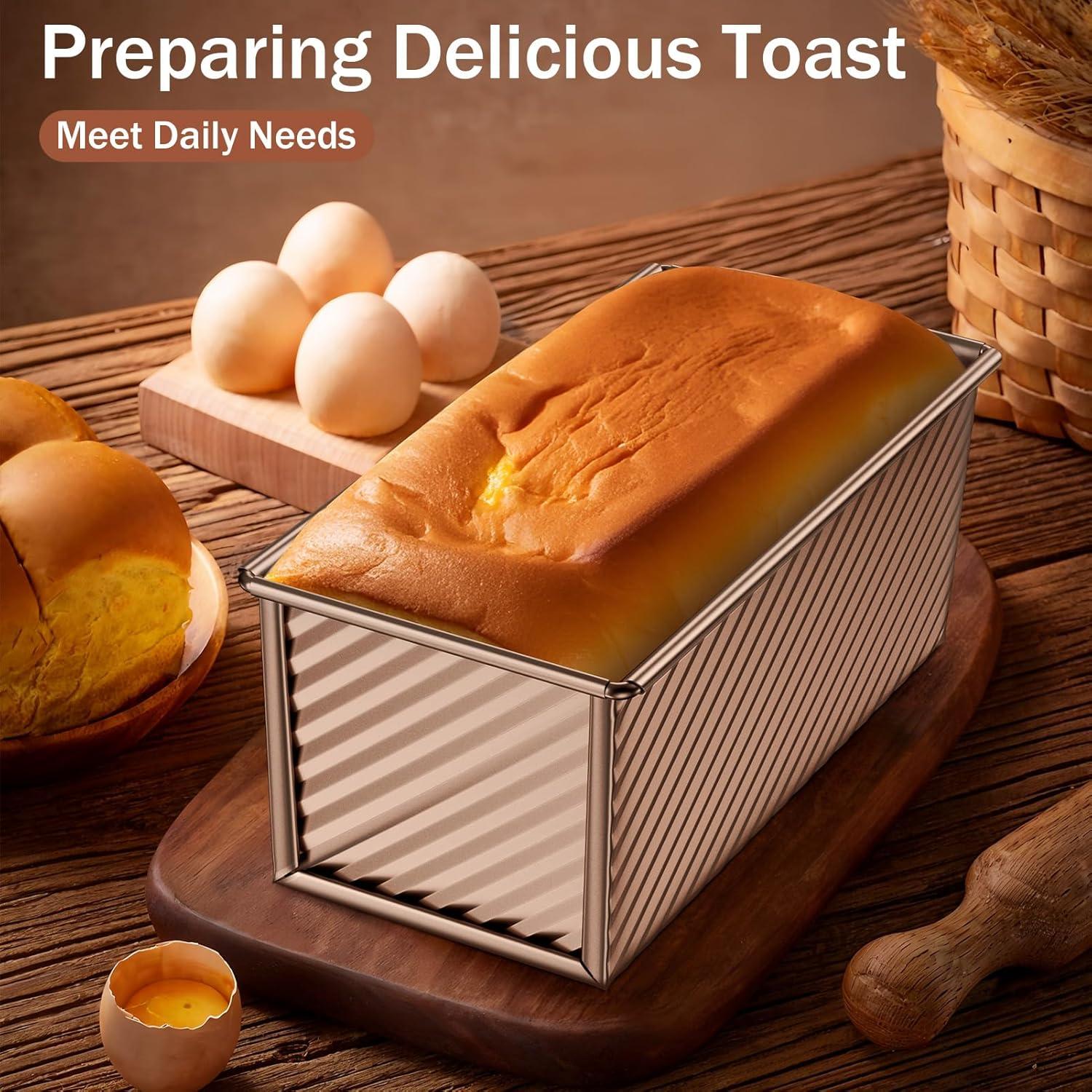 Toast Brot Backform Set 4PCS Antihaft Deckel Brotbackform