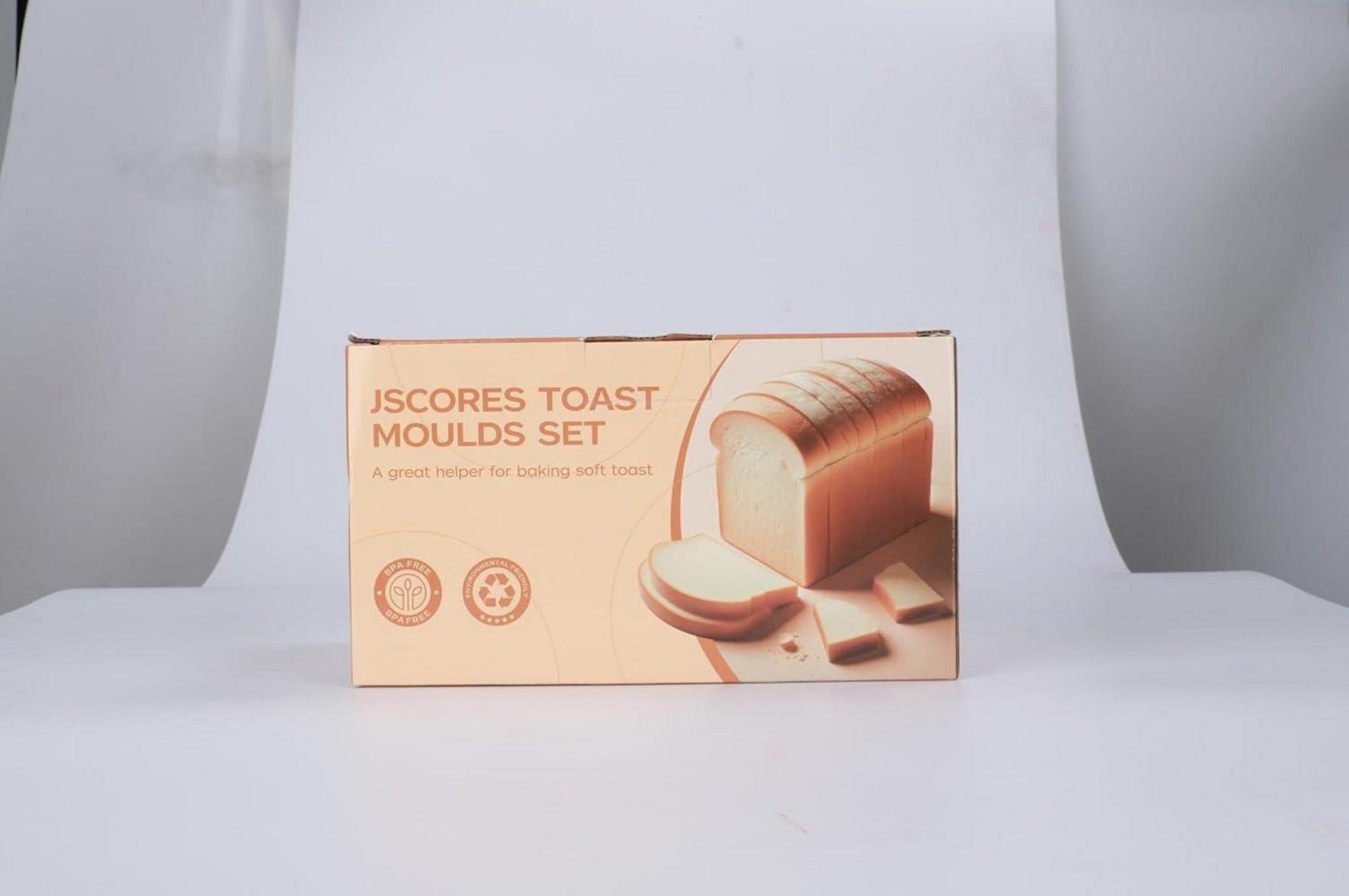 JSCORES Toast Brot Backform Set 4PCS Antihaft mit Deckel in Roségold