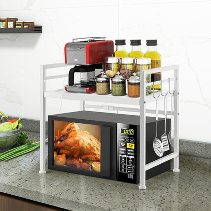 Erweiterbares Mikrowellenregal 2-stufiges Organizer aus