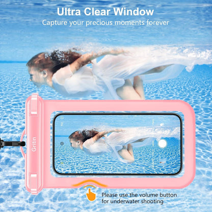 Wasserdichte Unterwasser Handyhülle 2er-Pack IPX8 für Smartphone bis