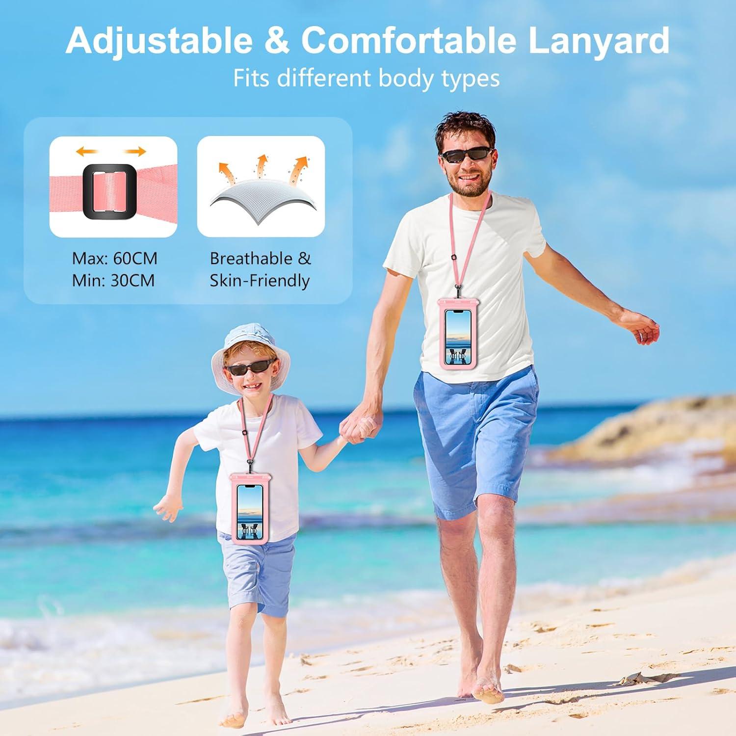Wasserdichte Handyhülle 2 Stück IPX8 Case für Smartphone bis