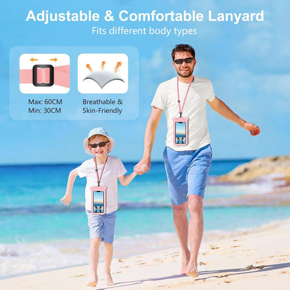 Wasserdichte Handyhülle 2 Stück IPX8 Case für Smartphone bis