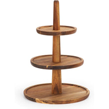 Etagere Tortenständer aus Holz mit Akazieholz Griff | 3