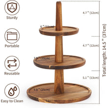 Etagere Tortenständer aus Holz mit Akazieholz Griff | 3