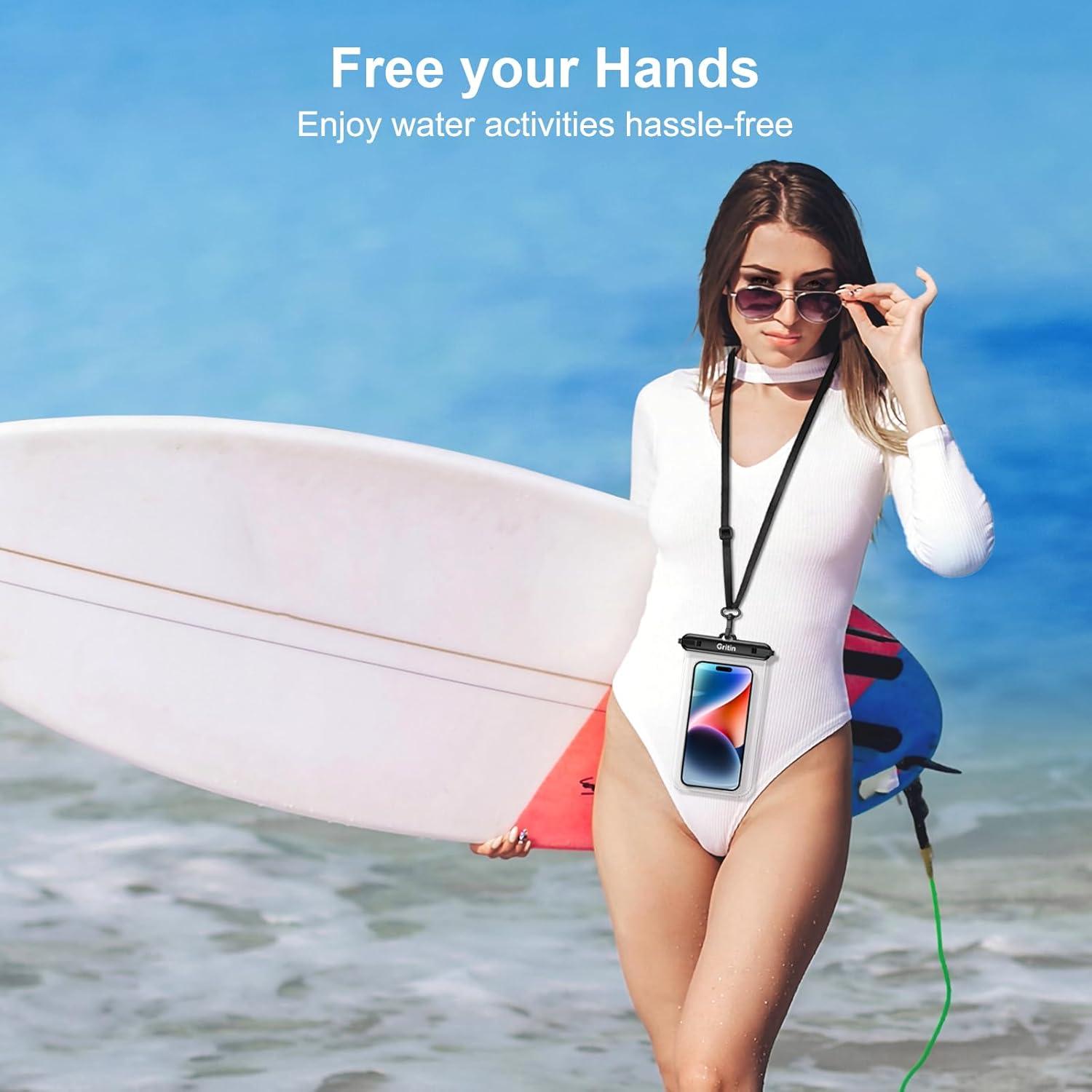 Wasserdichte Handyhülle IPX8 für iPhone Galaxy bis 7.2 Zoll [2