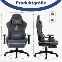 Andyou Gaming Stuhl mit Fußstütze, Ergonomischer PC
