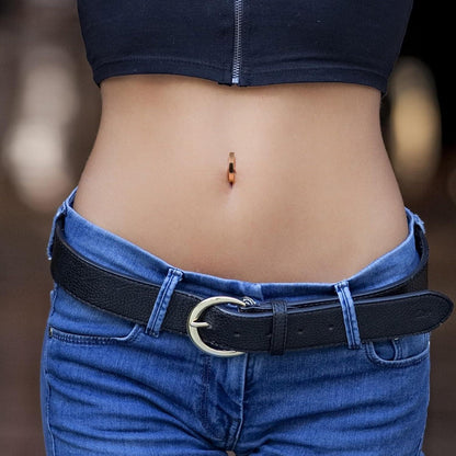 Titan Bauchnabelpiercing 14G Clicker Schwarz Zirkonia Nabelpiercing