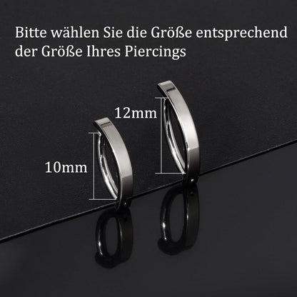 Schwarzes Titan Bauchnabelpiercing Clicker mit Zirkonia 12mm