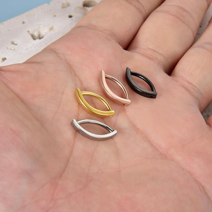 14G Titan Bauchnabelpiercing Clicker Schwarz Zirkonia 10mm/12mm