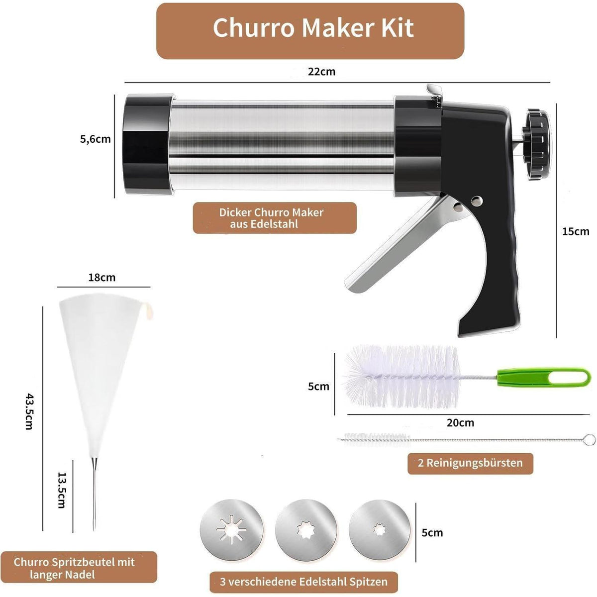Churrera mit 3 Düsen – Für perfekte Churros & Dekorationen