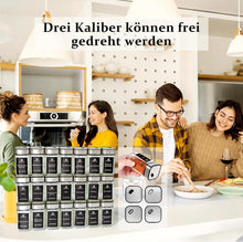 360° Rotation Gewürzgläser Set | Drei Kaliber | 24