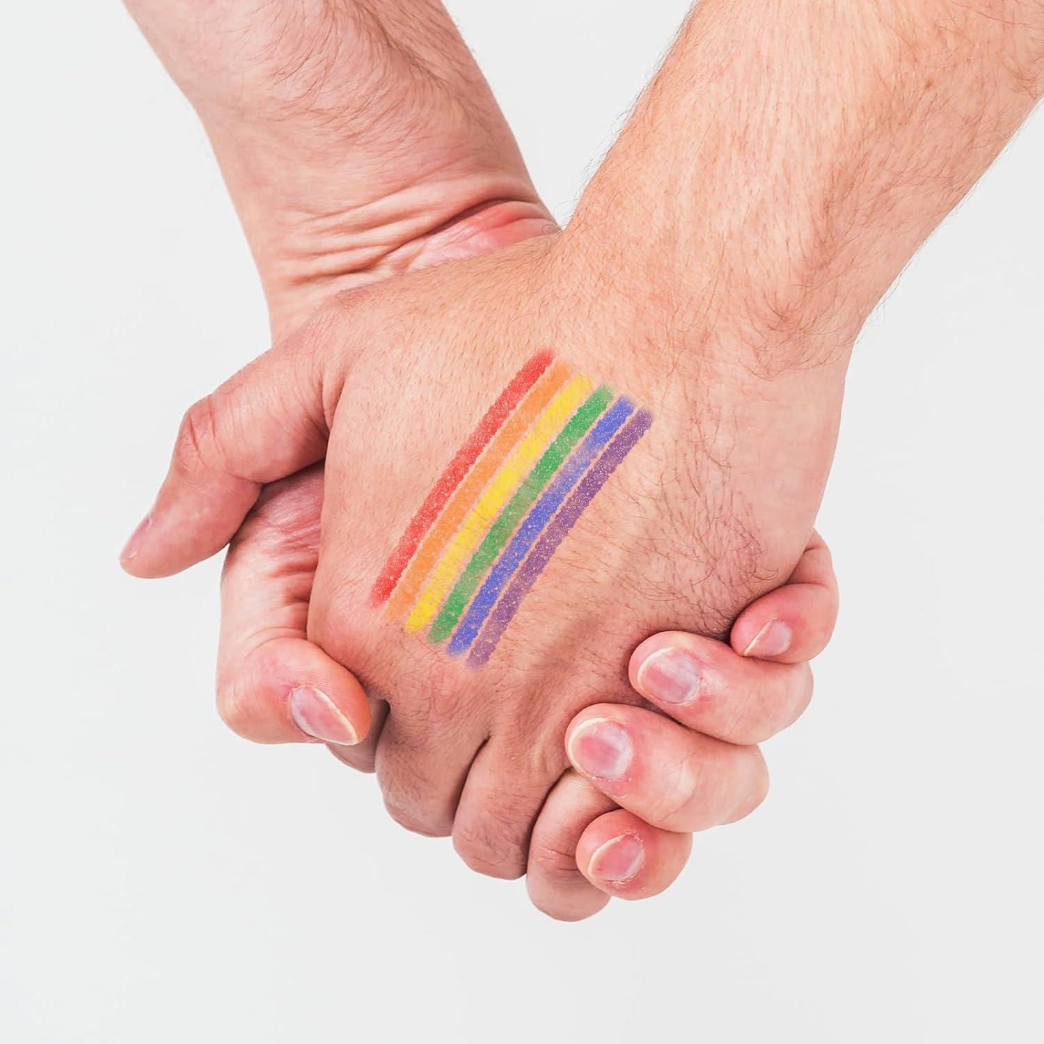 Regenbogen Schminkstift Pride Makeup 2er Set LGBTQ Accessoires