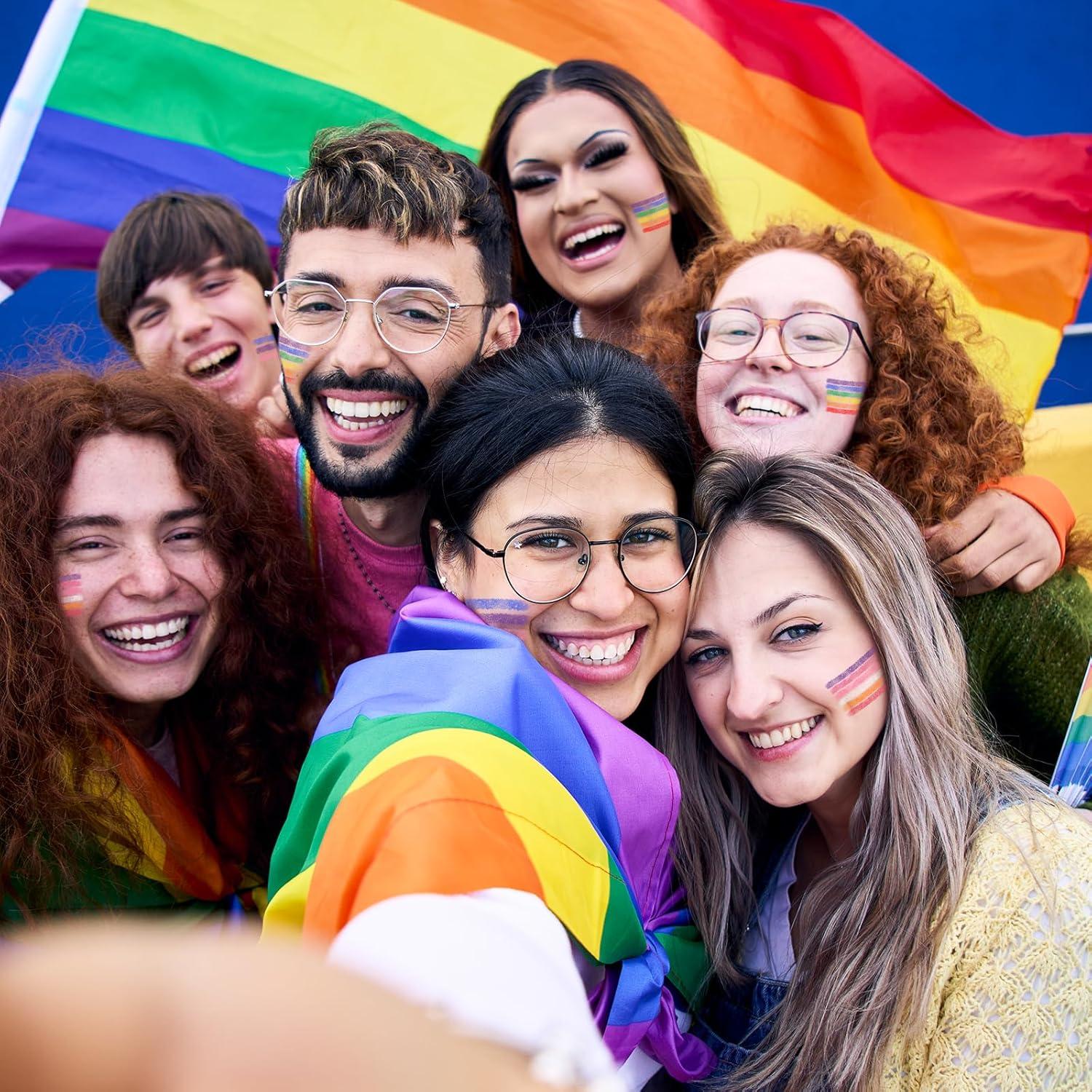 Regenbogen Schminkstift 2er Set Pride Makeup LGBTQ Paraden Partys