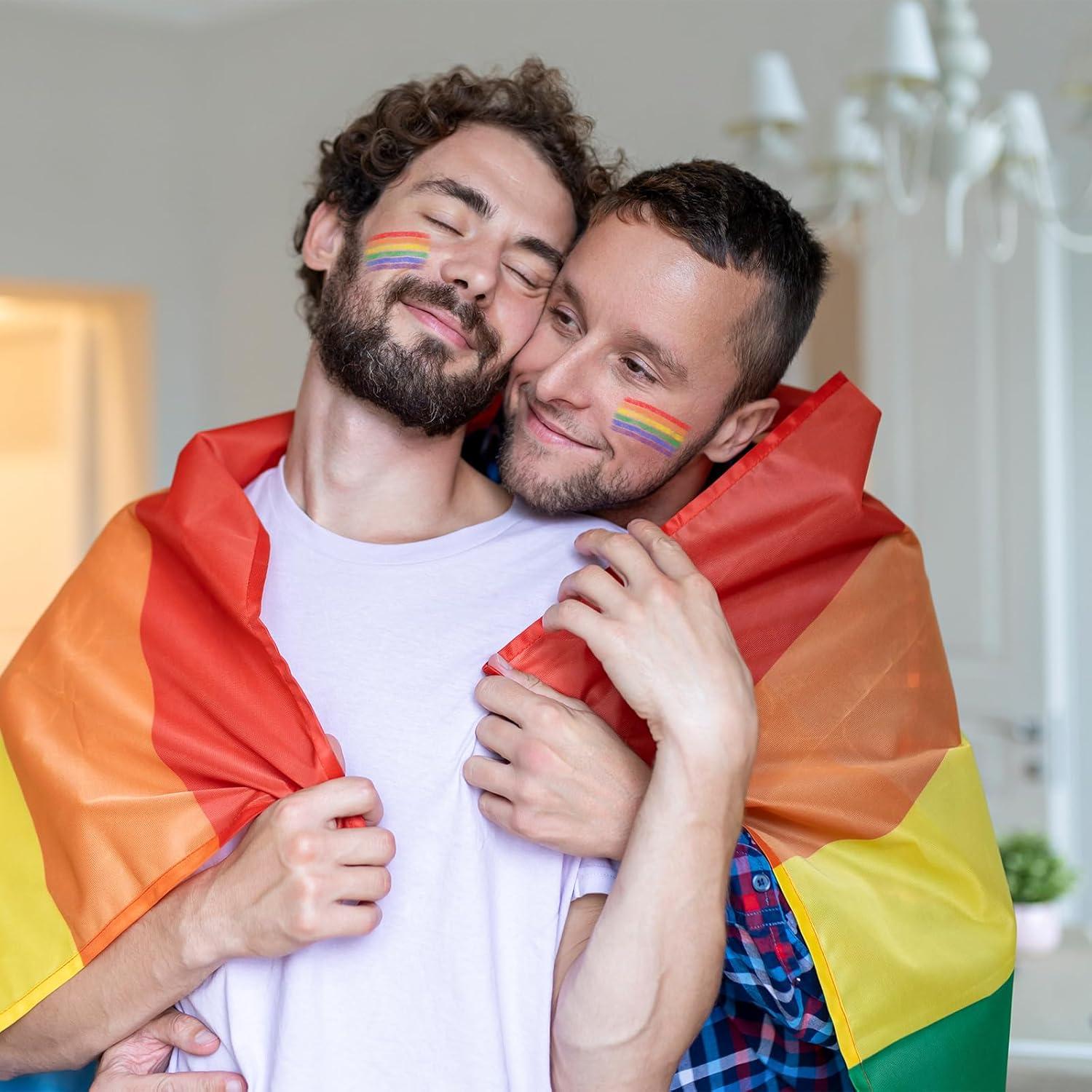 Regenbogen Schminkstift Pride Makeup LGBTQ Accessoires 2 Stück