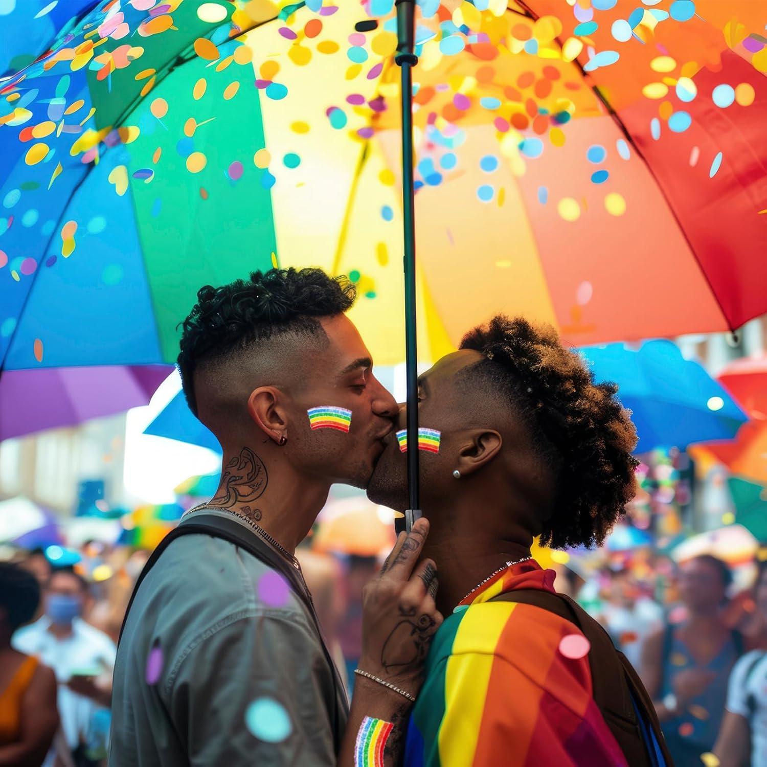 Regenbogen Schminkstift 2er Set Pride Makeup LGBTQ Paraden Partys