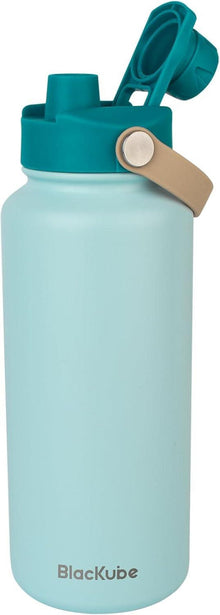 Edelstahl Trinkflasche 1 Liter BPA-frei Isoliert Schwarz