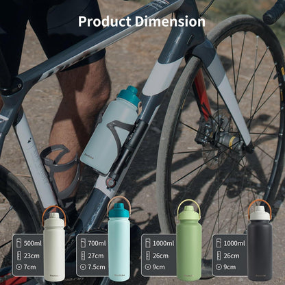 Edelstahl Trinkflasche 1l Thermoskanne BPA-frei auslaufsicher