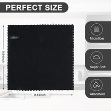 Microfaser Reinigungstuch Schwarz 25x25cm 12er Pack