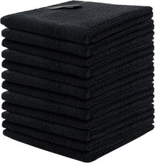 Microfaser Reinigungstuch Schwarz 12 Stück 30x30 cm Multifunktional