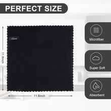Microfaser Schwarz Reinigungstuch 30x30cm 12 Stück