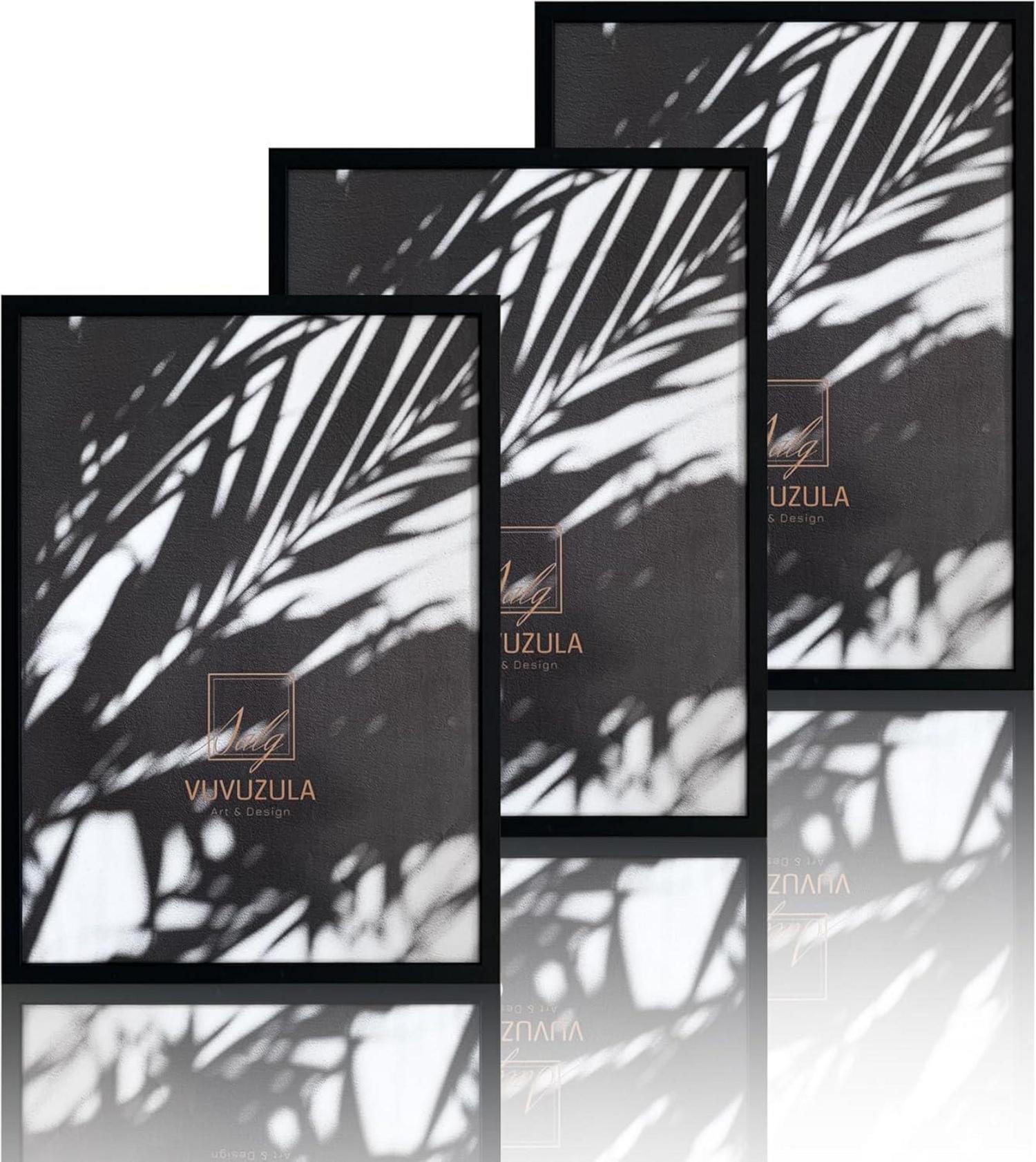 Bilderrahmen Set Schwarz Holz 50x70cm Fotorahmen Collage 3er Set