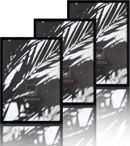 Bilderrahmen Set Schwarz Holz 50x70cm Fotorahmen Collage 3er Set