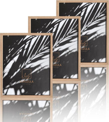Bilderrahmen Natur Holz 40x50cm Set 3er Acrylglas Schutzhülle Rahmen