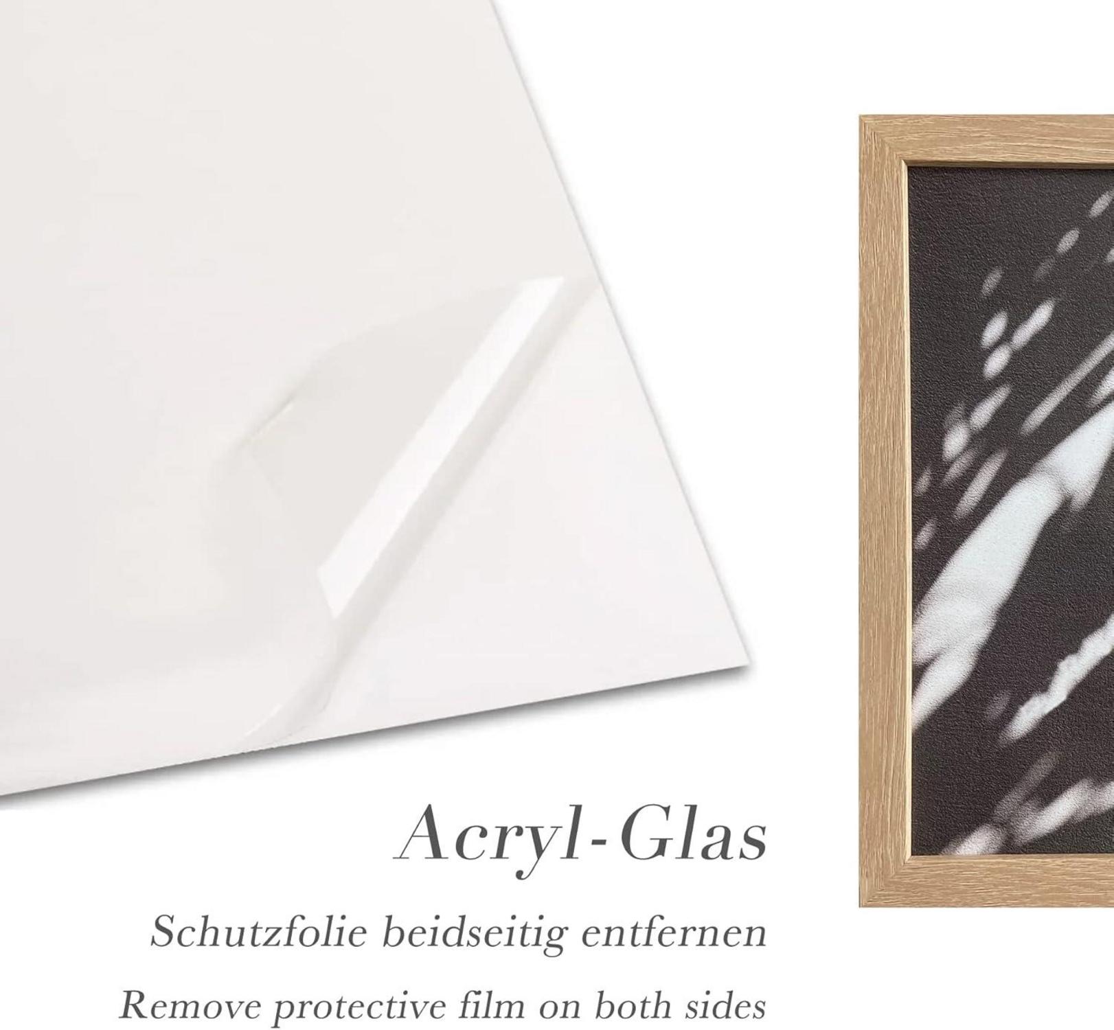 Bilderrahmen 40x50cm Holz Fotorahmen Eiche Natur 3er Set Acrylglas