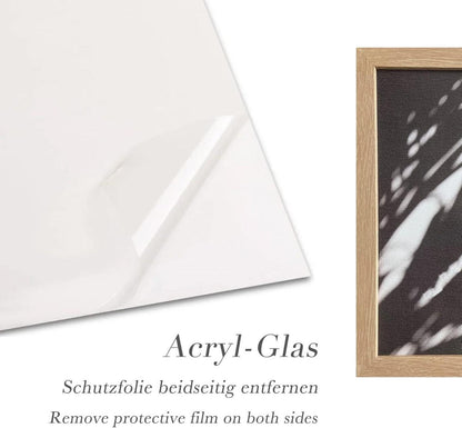 Bilderrahmen 40x50cm Holz Fotorahmen Eiche Natur 3er Set Acrylglas