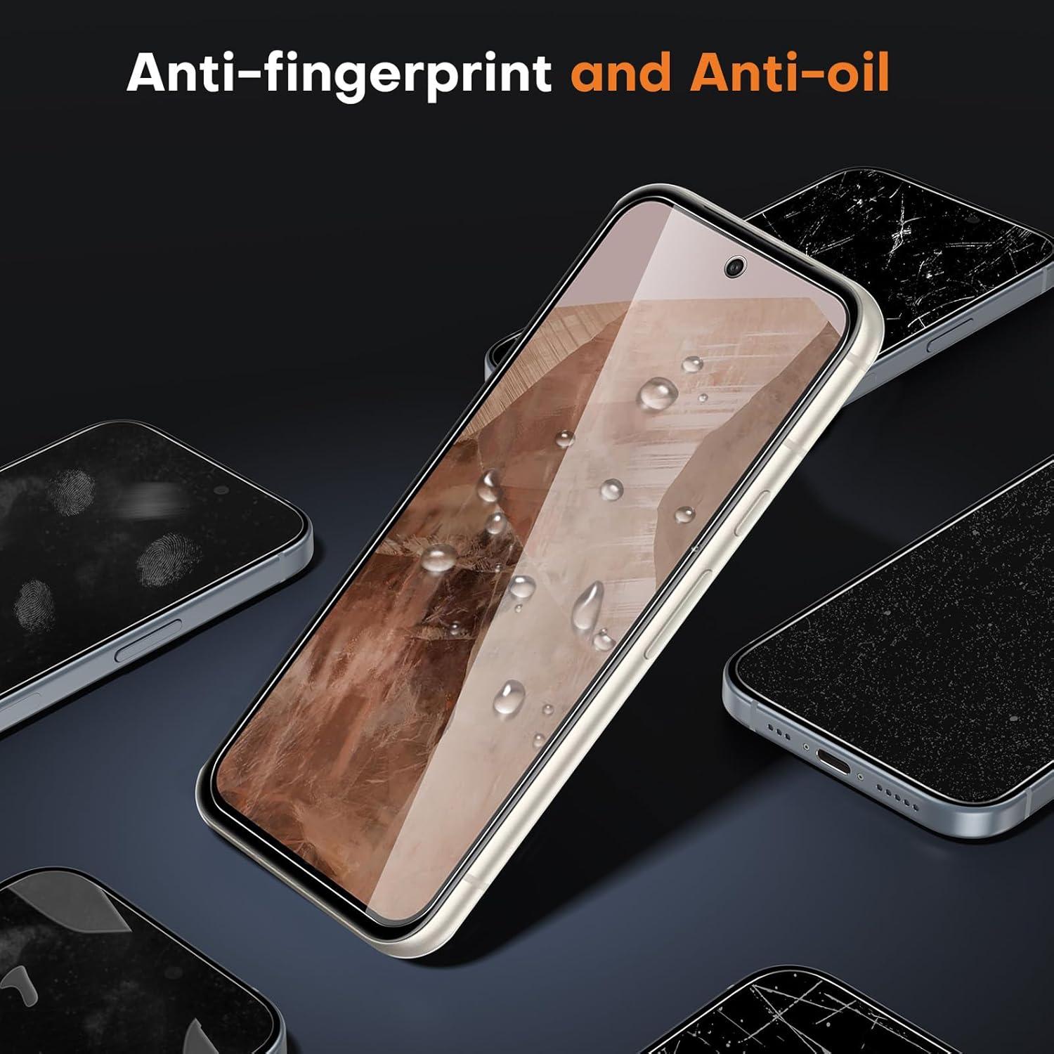 OMOTON Displayschutzfolie Google Pixel 8a 3 Stück 6.1 Zoll Panzerglas