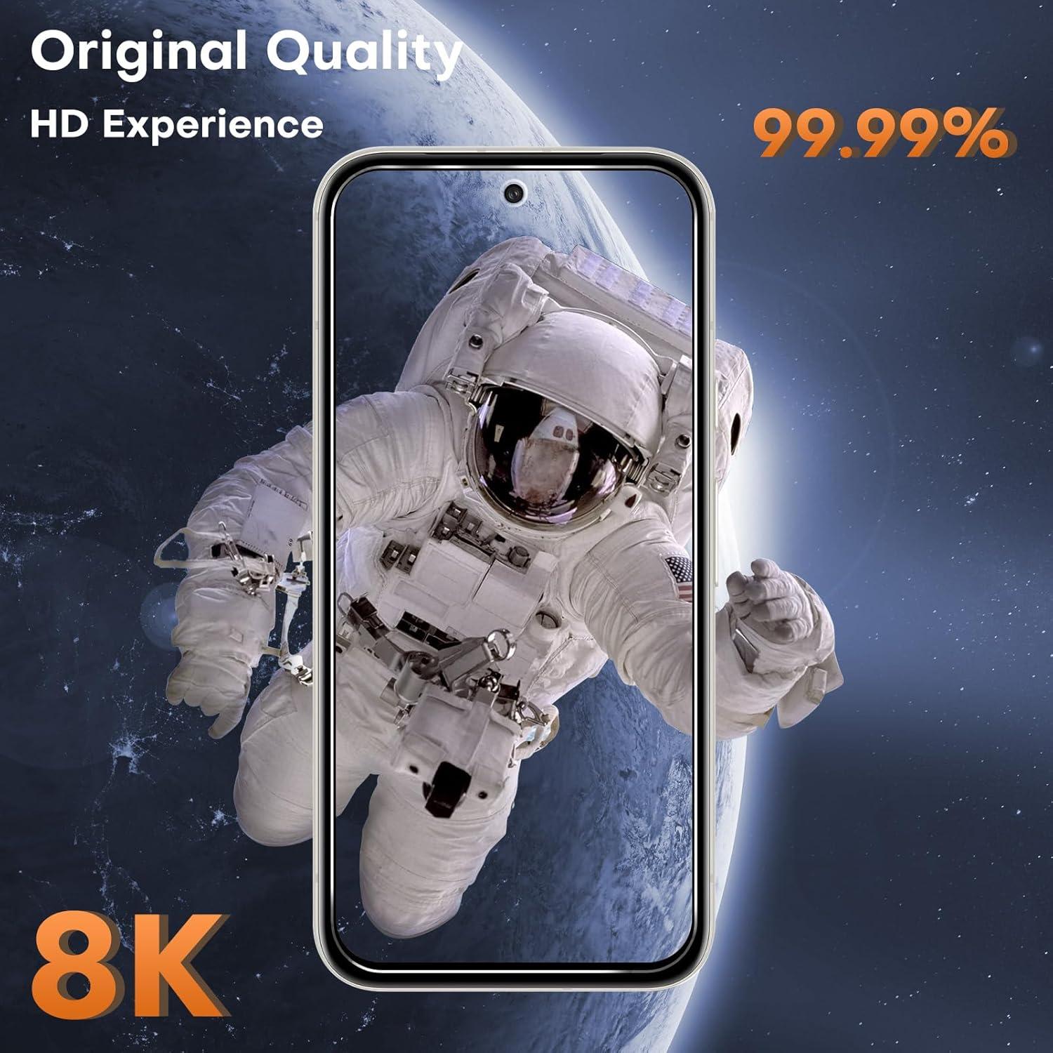 OMOTON Google Pixel 8a Panzer Glas Displayschutzfolie 3 Stück