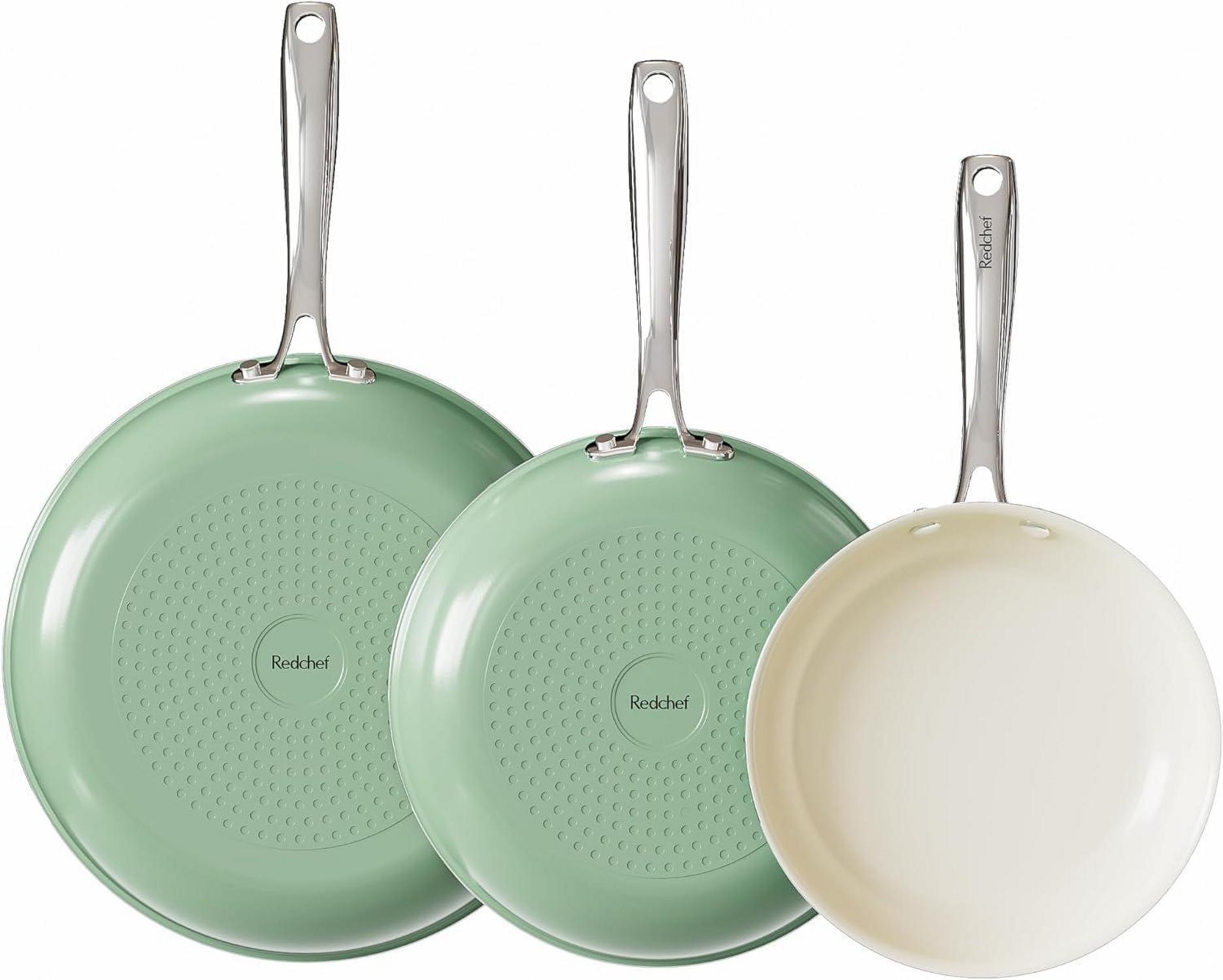 Antihaft-Keramikpfannen-Set für Induktion 20/24/28 cm - Grün
