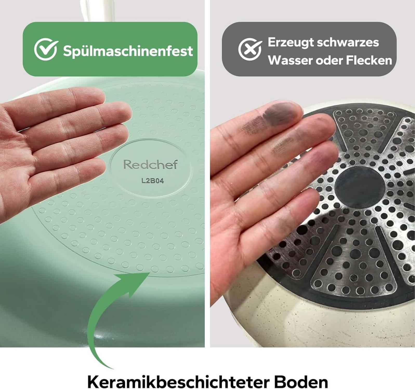 Redchef Keramik Bratpfannen Set ohne Teflon Induktion 20/24/28 cm für Alle